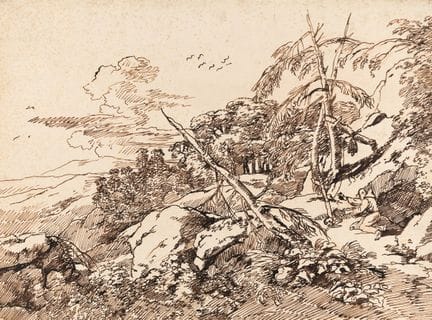 MALER MÜLLER (1749-1825), Un monaco nel deserto, i