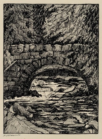 H. WILCKY (XX secolo), Il ponte di Bach vicino a E