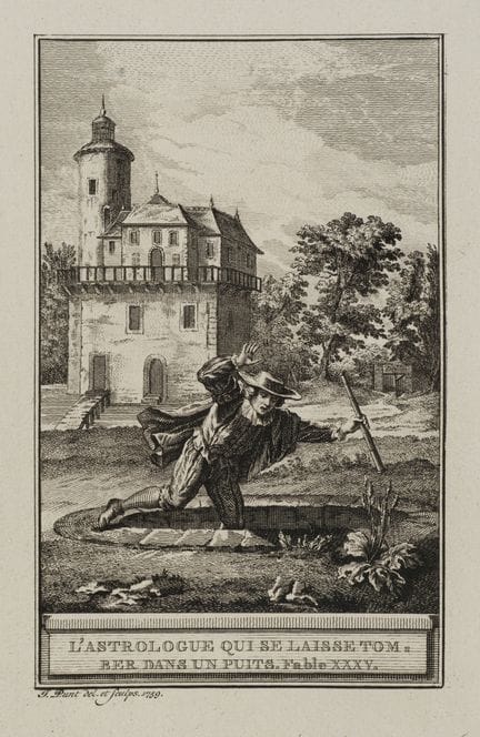 J. PUNT (1711-1779), Astrologer falls into the wel