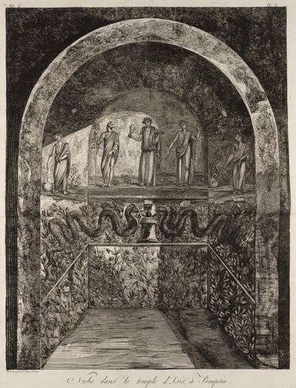 F. PIRANESI (1758-1810), Mural in the Temple of Is