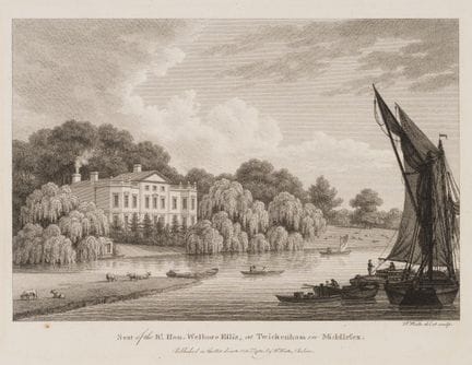 W. WATTS (1752-1851), Country house by the river n