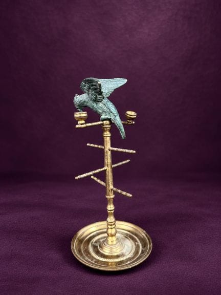 Piccolo portagioie in bronzo con doppia patina dor