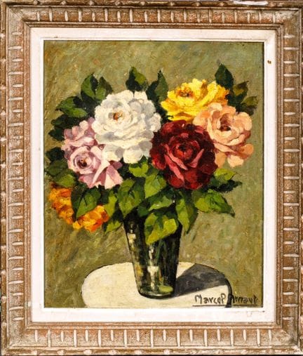Marcel ARNAUD (1877–1956) 
Rosenstrauß
Öl auf Holz