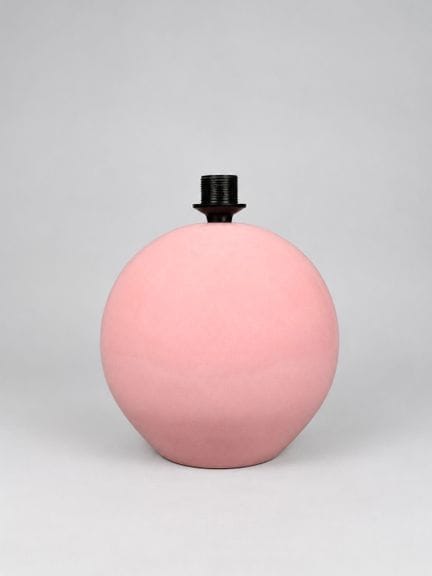 Pied de lampe en faïence émaillée rose ovale
35 x 