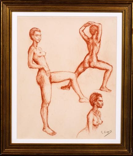 Gaston COPPENS (1909–2003)
FRAUENAKT
Rötel auf Pap