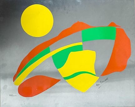 Eve LAURENT (XXe)
Frau mit aufgehender Sonne 
Lith