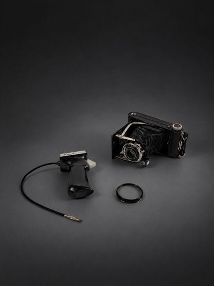 Fotocamera a soffietto Lumière (soffietto in catti