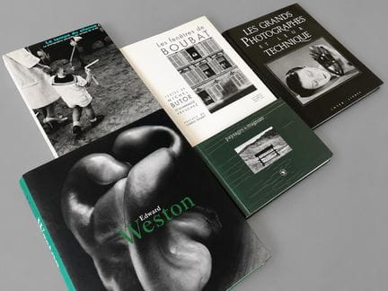 A set of five books on photography. 
“Paysages de 