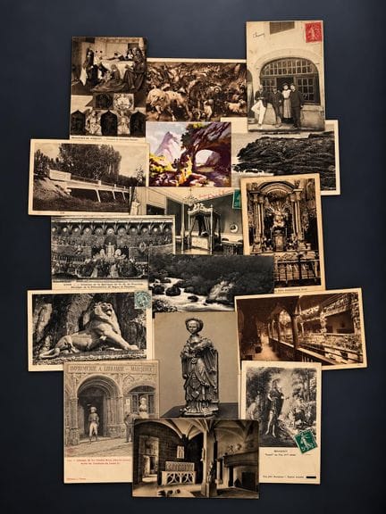 Una caja de postales que contiene unas 600 postale