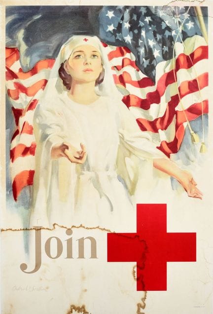 Affiche Ancienne Original antique World War One re