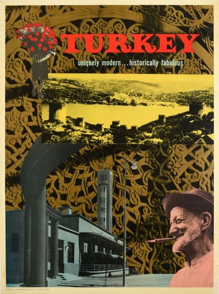 Affiche Ancienne Originale manifesto di viaggio d'