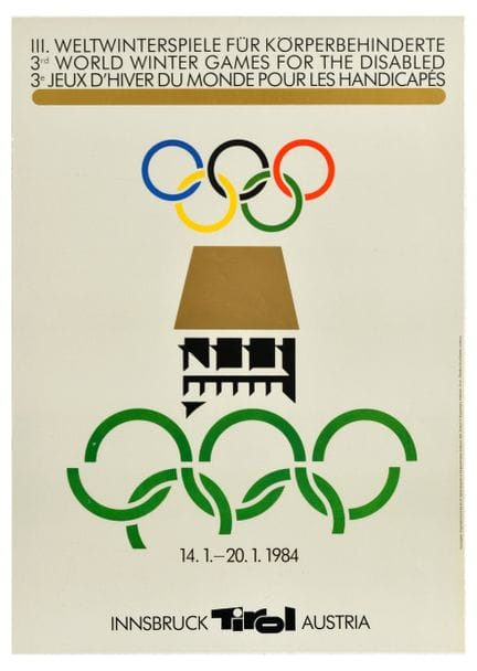 Affiche Ancienne Original-Sportplakat für die Para