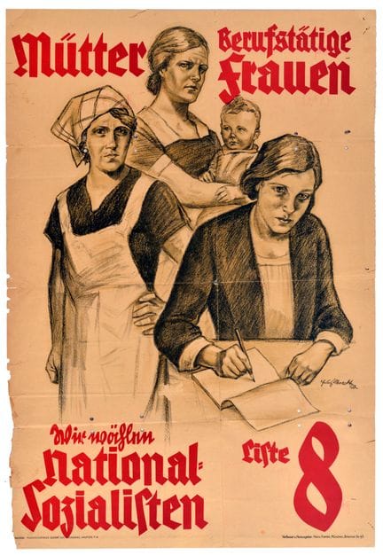 Affiche ancienne originale de propagande politique