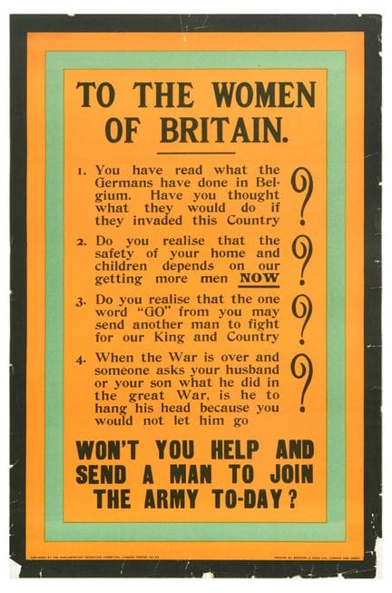 Affiche Ancienne Original vintage World War One mi
