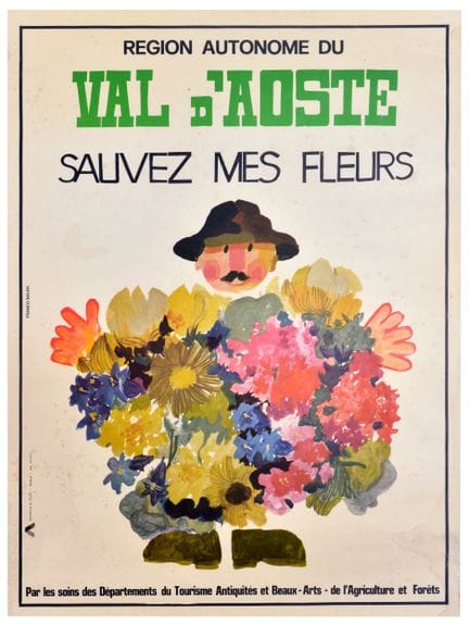Affiche ancienne originale de voyage sur le thème 