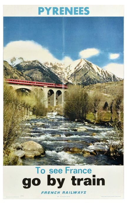 Affiche Ancienne Affiche originale de voyage en tr