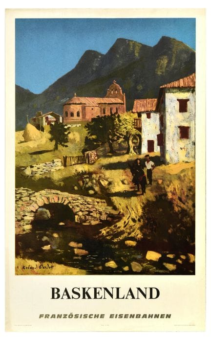 Affiche Ancienne Affiche de voyage originale des C