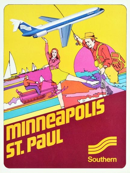 Affiche Ancienne Originale manifesto di viaggio d'