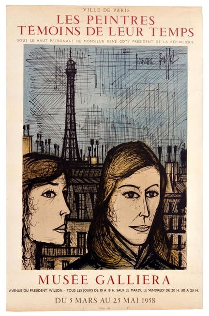 Affiche ancienne originale pour « Les Peintres Tém