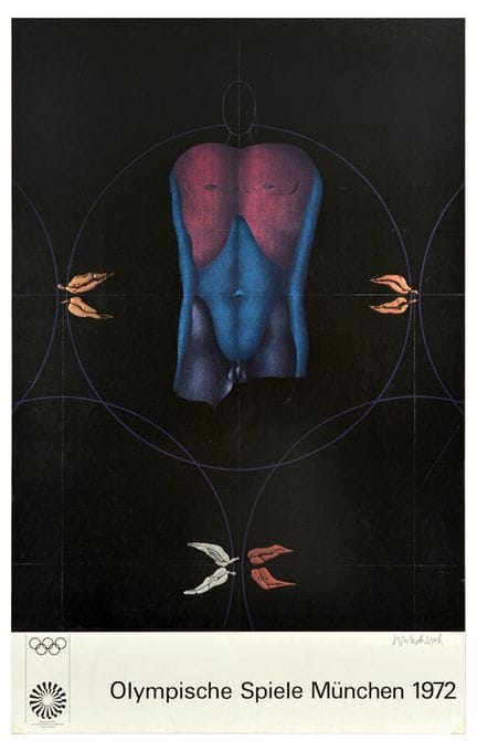 Affiche Ancienne Originales altes Sportplakat für 