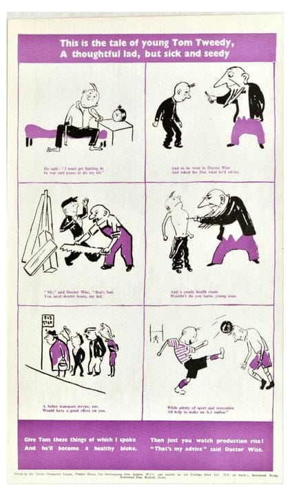 Affiche Ancienne Original vintage workplace propag