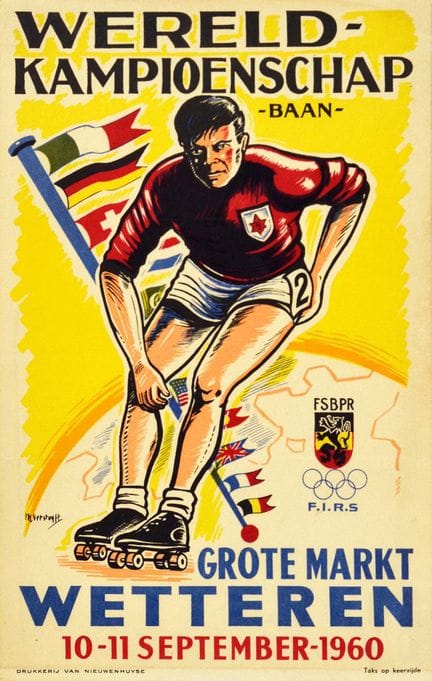 Affiche Ancienne Affiche originale vintage de roll