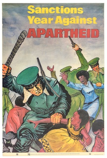 Affiche politique vintage originale – Année des sa