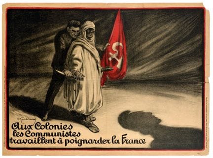 Affiche ancienne originale de propagande anticommu