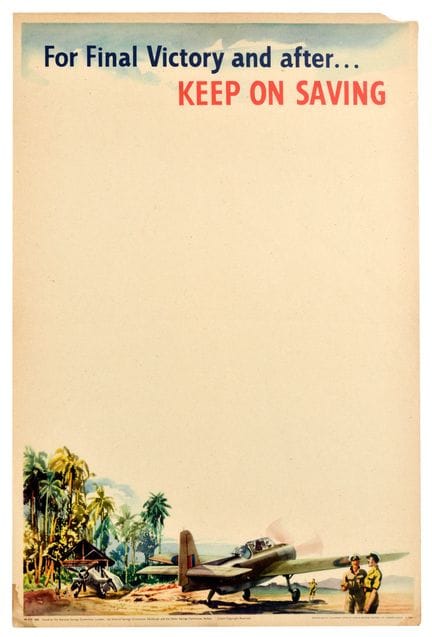 Affiche ancienne originale de propagande britanniq