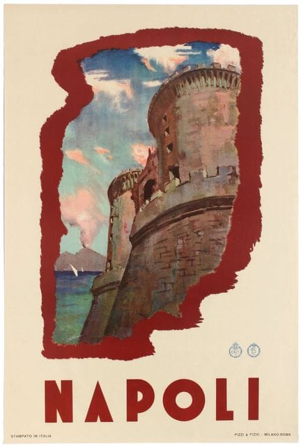 Affiche Ancienne Originale manifesto di viaggio d'