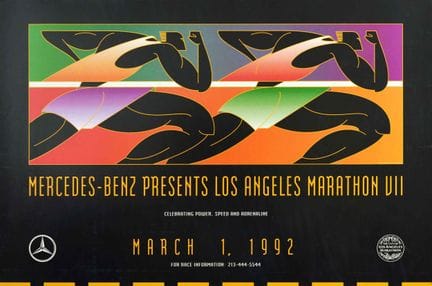 Affiche Ancienne Original-Sport-Werbeplakat - Merc