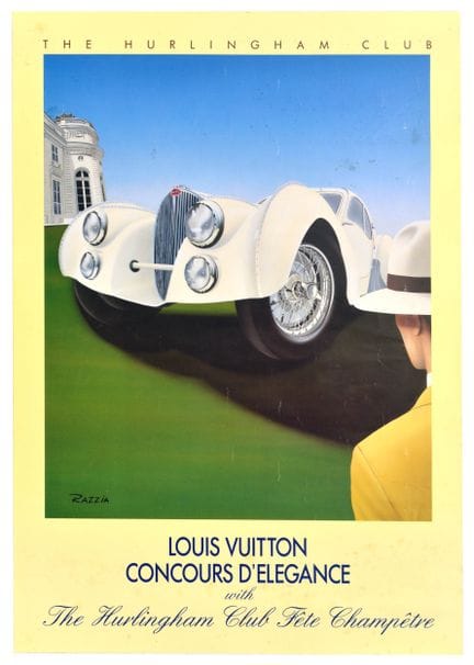 Affiche ancienne originale de style Art déco intit