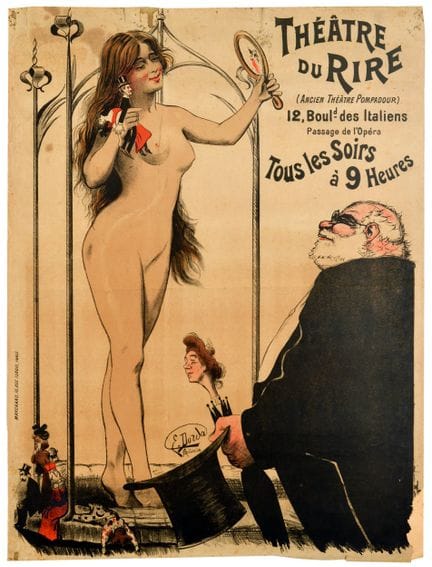 Manifesto d'epoca originale della Belle Époque che