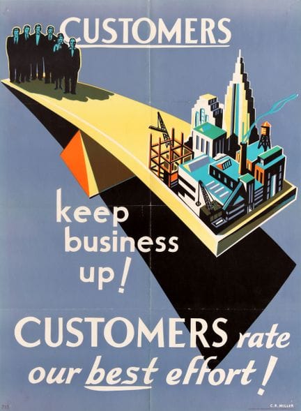 Affiche Ancienne Original vintage workplace motiva