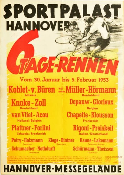 Affiche Ancienne Affiche sportive vintage original