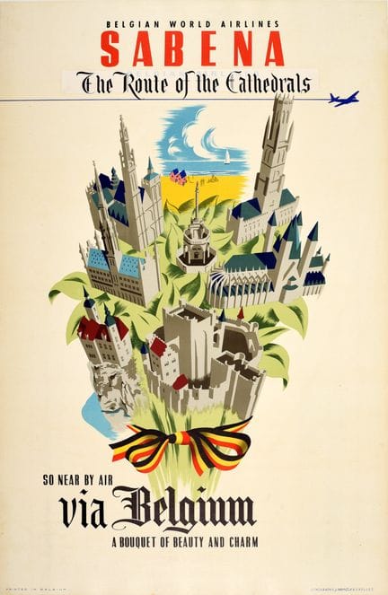 Affiche Ancienne Originale manifesto di viaggio d'