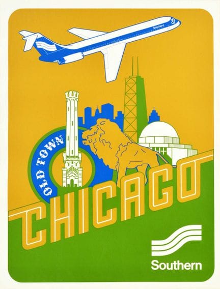 Affiche Ancienne Manifesto di viaggio originale d'