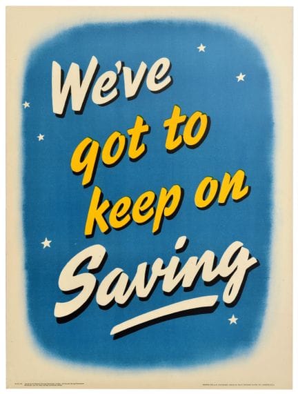 Affiche de propagande britannique d'époque origina