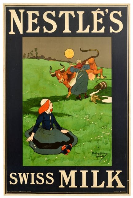 Manifesto pubblicitario d’epoca originale – “Swiss