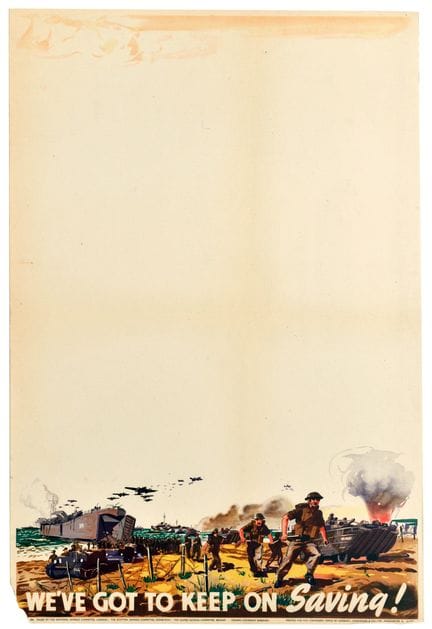 Affiche ancienne originale de propagande britanniq