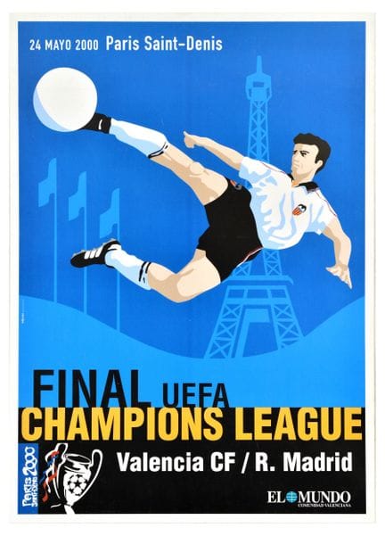 Affiche Ancienne Original-Sportplakat für das UEFA