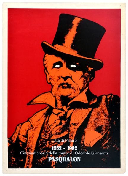 Manifesto d'epoca originale italiano per una mostr