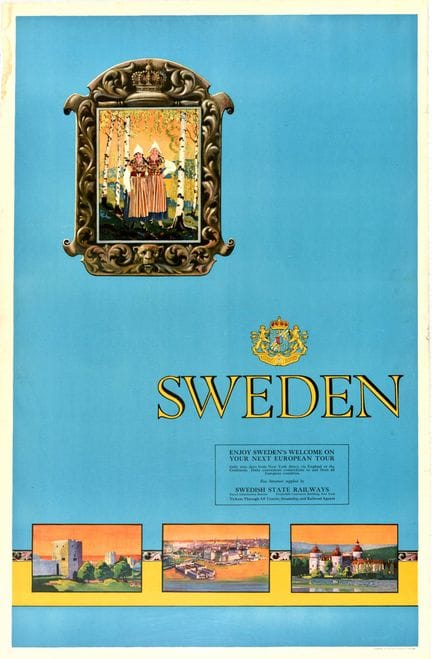 Affiche Ancienne Originale manifesto di viaggio d'