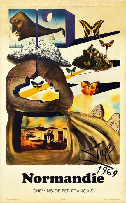 Affiche Ancienne Affiche de voyage originale pour 