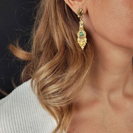 Paire de pendants d'oreilles en or 750 millièmes e
