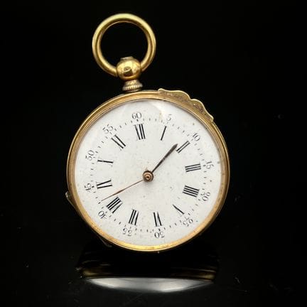 Montre de col, le boitier en or jaune 750 millième