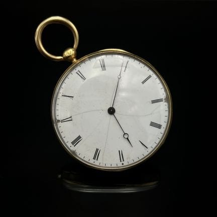 Montre de poche en or jaune 750 millièmes, fond du