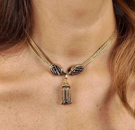 Collier passementerie en or jaune 750 millièmes or