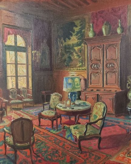 Joseph LAFFERRIERE (1867-1954)
Le salon-atelier d'