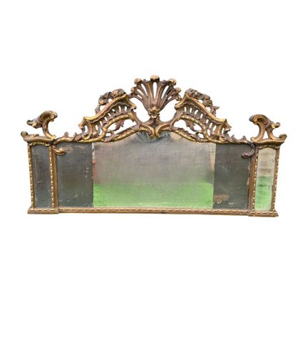 Miroir de cheminée, 18e/19e siècle. Dimensions : h